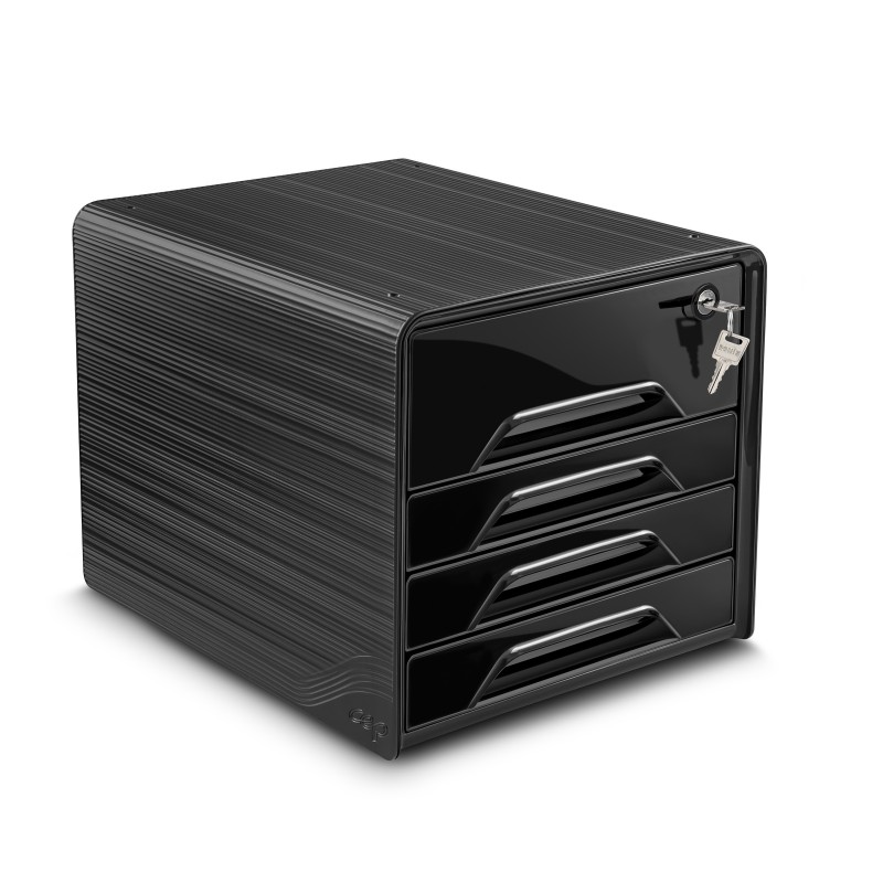 Cep Smoove Secure - Module de classement sécurisé 4 tiroirs - Noir