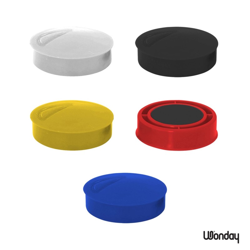 Wonday Aimant rond 30 mm Assortis - Lot de 10