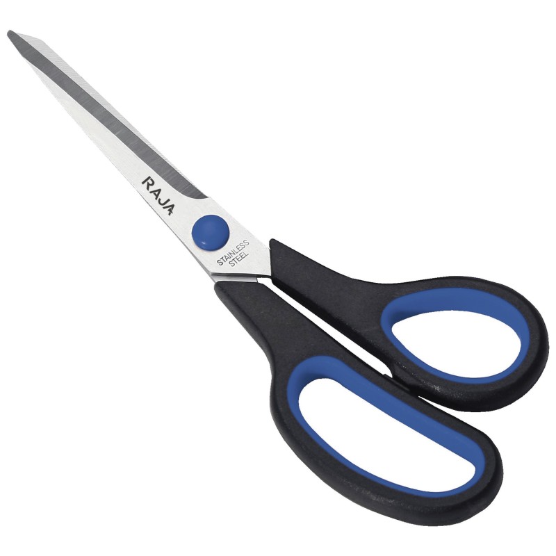 RAJA Ciseaux droitiers Softgrip bouts pointus longueur 17 cm
