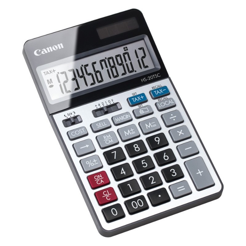 Canon Calculatrice de bureau HS 20TSC solaire - 12 chiffres