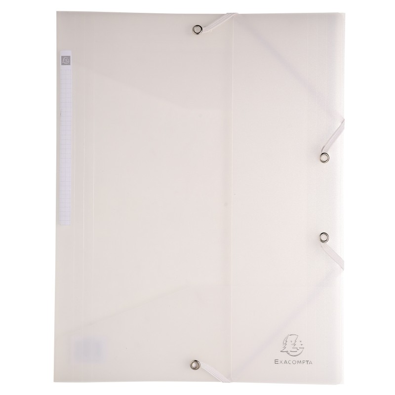 Exacompta Chemise box à élastique en polypropylène translucide A4 grande capacité Dos 2,5 cm - Incolore