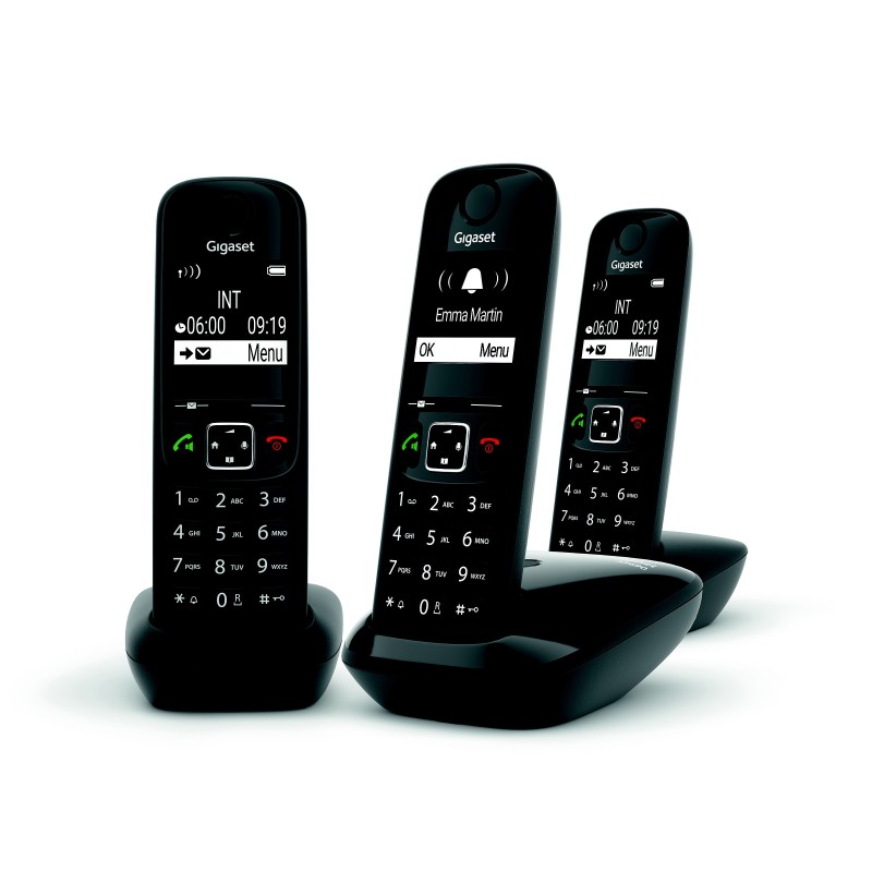 Gigaset Téléphone sans fil AS690 Trio - Noir