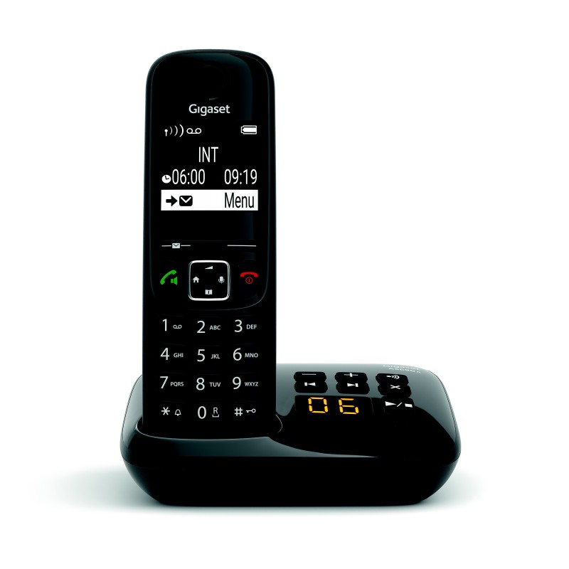 Gigaset Téléphone sans fil AS690A avec répondeur - Noir