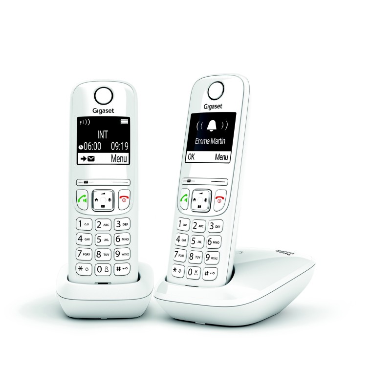 Gigaset Téléphone sans fil AS690 Duo - Blanc