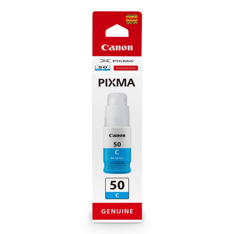 Canon GI-50 Bouteille d'encre authentique grande capacité 3403C001 - Cyan