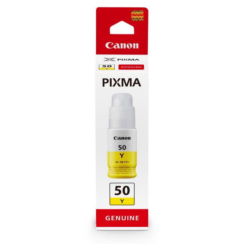 Canon GI-50 Bouteille d'encre authentique grande capacité 3405C001 - Jaune