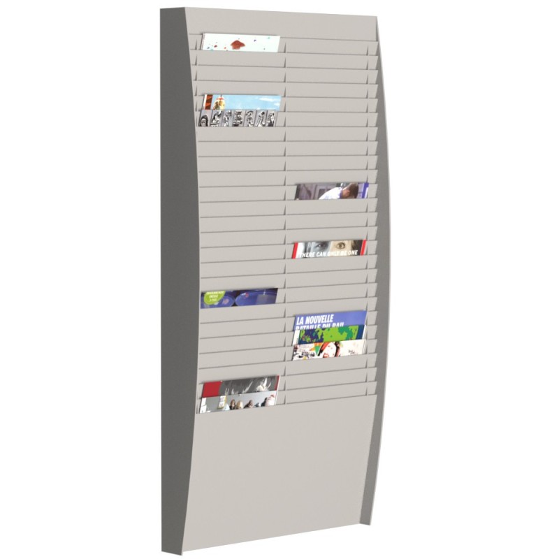 PAPERFLOW Trieur mural vertical 50 cases (2x25) A4 - Gris