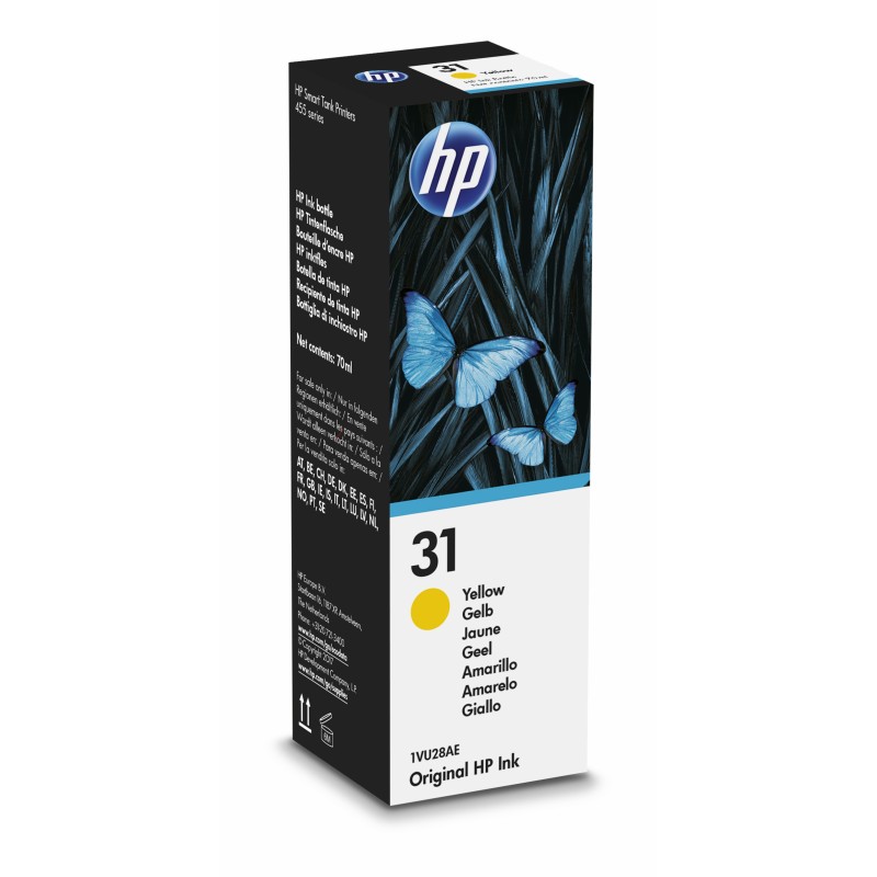 HP 31 Bouteille d'encre authentique 1VU28AE - Jaune