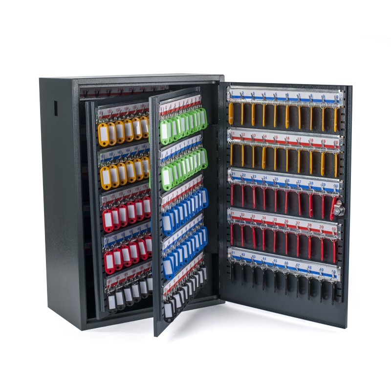 Pavo Armoire à clés de luxe en acier - capacité 300 clés - Gris anthracite