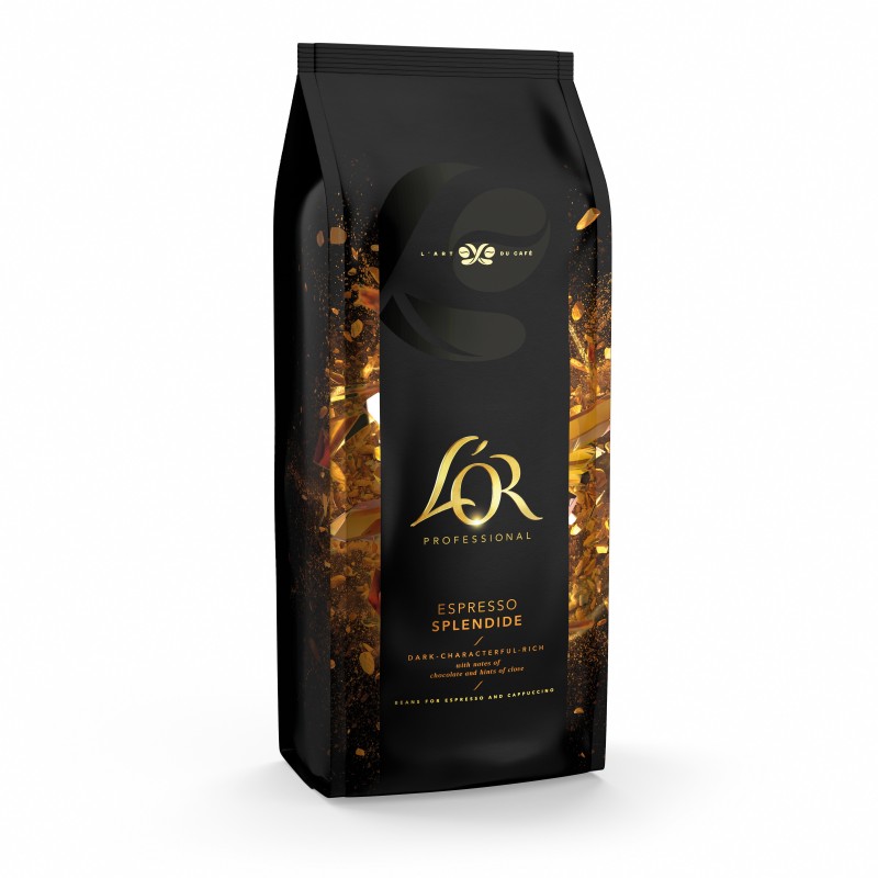 L'OR Café en grains Espresso Splendide bio - Paquet de 1 kg