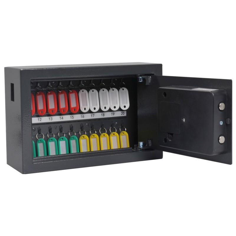 Pavo Armoire à clés de luxe en acier - capacité 150 clés - Gris anthracite