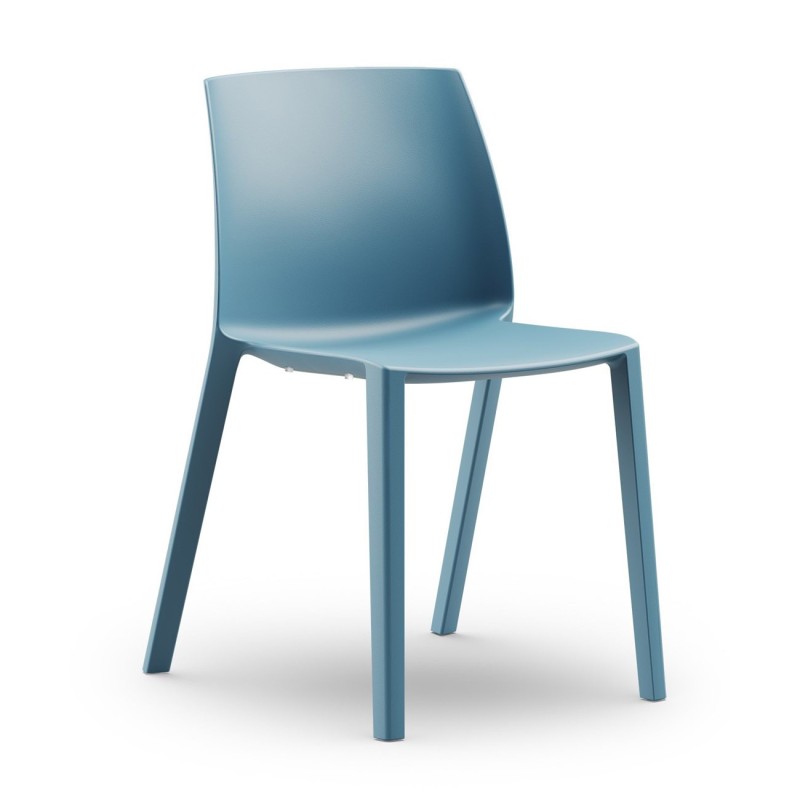 Chaise d’extérieur OLGA Polypropylène Bleu - Dossier