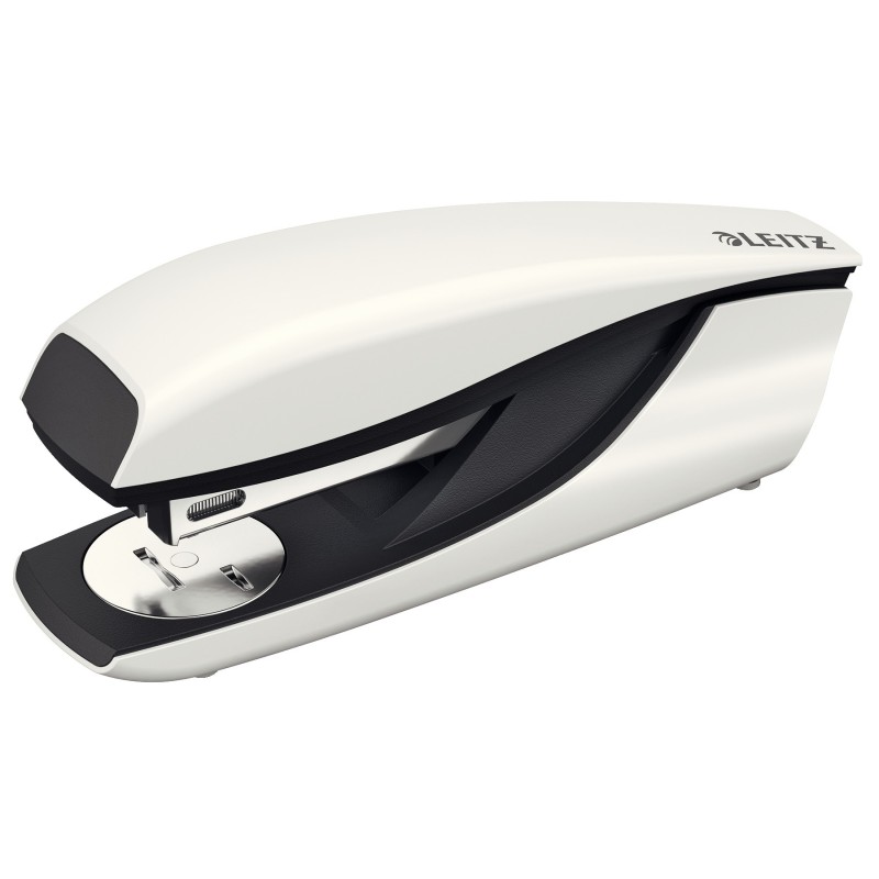 Leitz Agrafeuse de bureau Wow 5502 - Agrafes 24/6 et 26/6 - Capacité 30 feuilles - Blanc