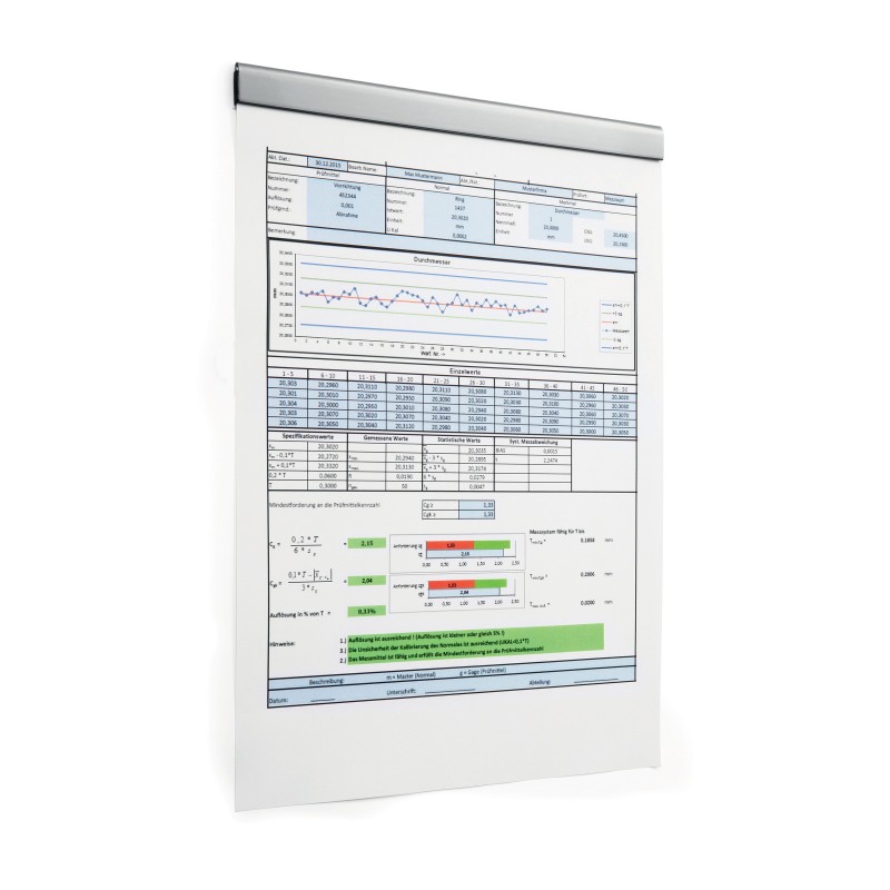 Durable Barre d’affichage à fixation adhésive DURAFIX RAIL 210 mm – Argent
