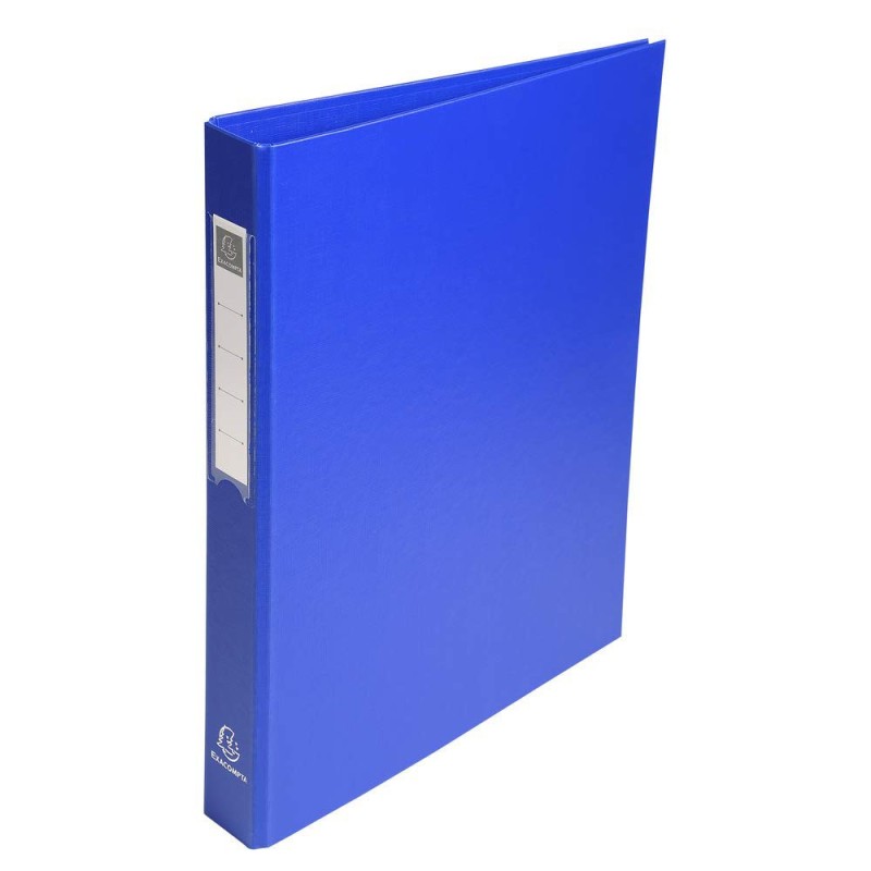 Exacompta Classeur 4 anneaux A4 - Carton 20/10e - Dos 4 cm - Bleu