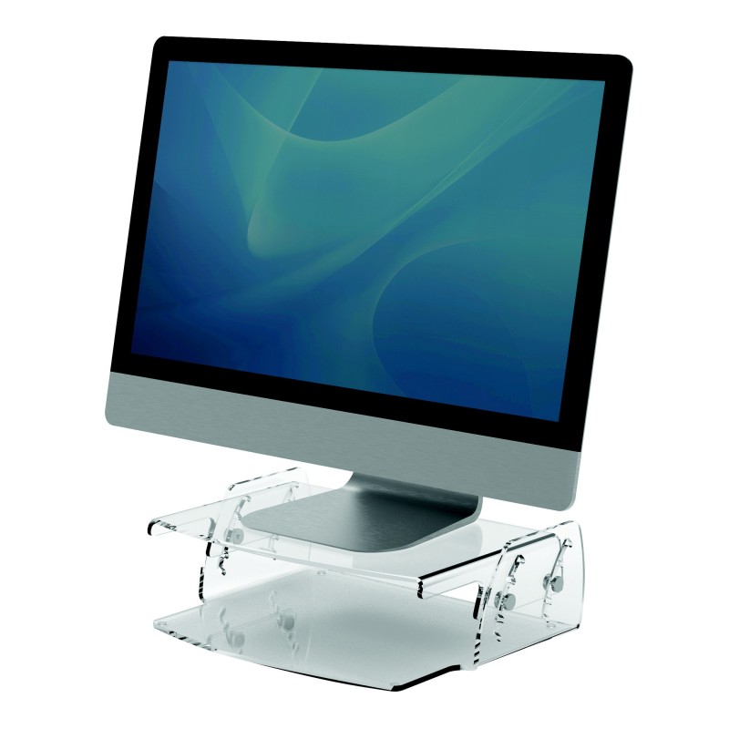 Fellowes Support pour écran Clarity, réglable en hauteur, en acrylique transparent