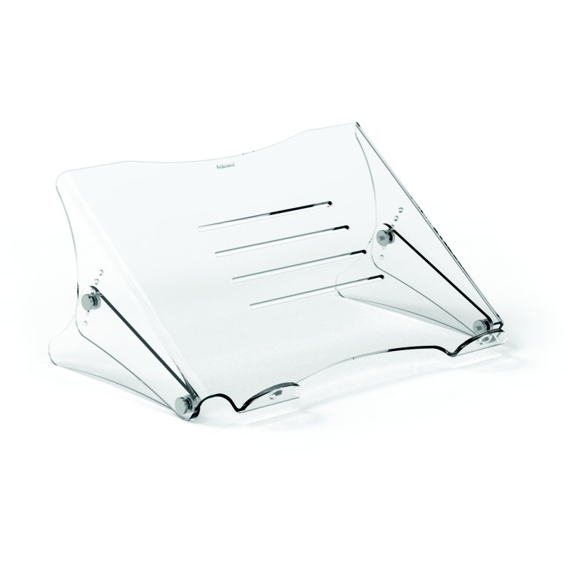 Fellowes Support pour ordinateur portable Clarity, réglable en hauteur, en acrylique transparent
