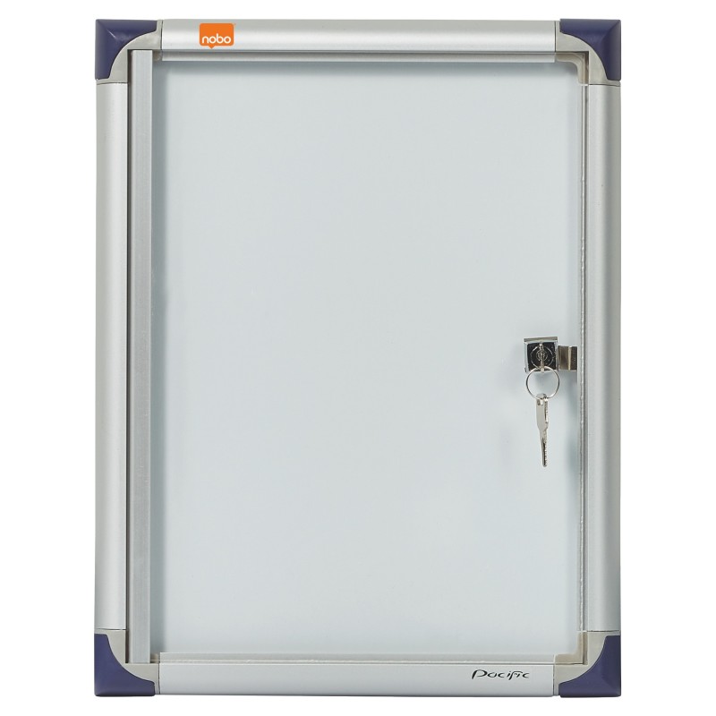 Nobo Vitrine d'intérieur extra-plate porte-battante fond magnétique, 1 feuille A4, dimensions L25,5 x H34 x P2,2 cm
