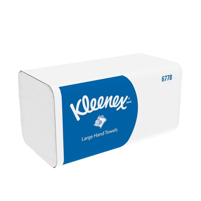 Kleenex® Essuie-mains pliés Ultra 6778 double épaisseur enchevêtrés 124 feuilles Blanc - lot de 15