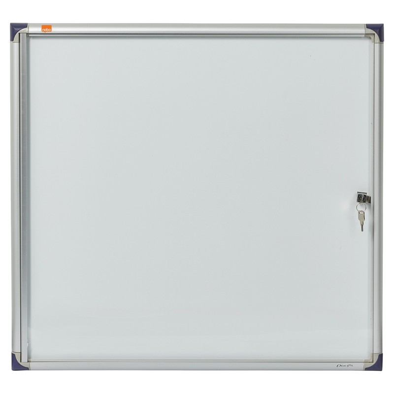 Nobo Vitrine d'intérieur extra-plate porte-battante fond magnétique, 6 feuilles A4, dimensions L68 x H72,5 x P2,5 cm