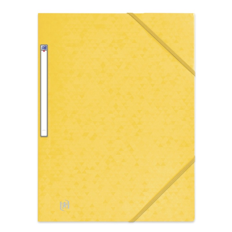 Oxford Chemise 3 rabats Top File + A4 élastique couverture carte jaune