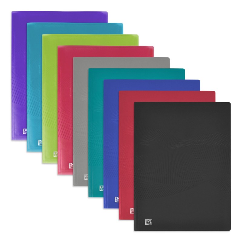 Oxford Porte vues Osmose A4 - Polypropylène - 80 pochettes - 160 vues - Assortis