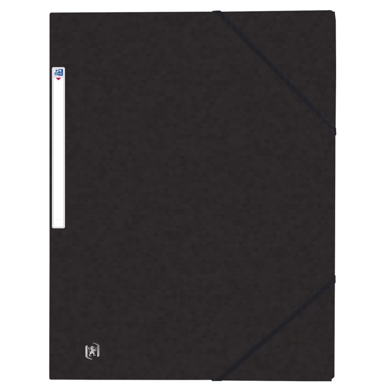Oxford Chemise 3 rabats Top File + A4 élastique couverture carte noir