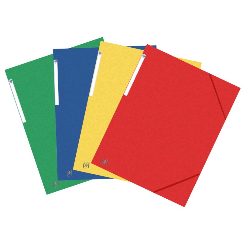 Oxford Chemise 3 rabats Top File + A3 élastique couverture carte couleurs assorties