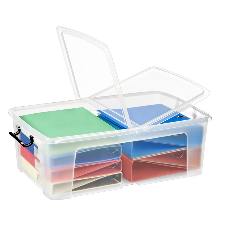 Cep Boîte de rangement Smart Storemaster avec poignées clips et couvercle papillon 50 litres 395 x 498 x 329 mm, polypropylène, transparent