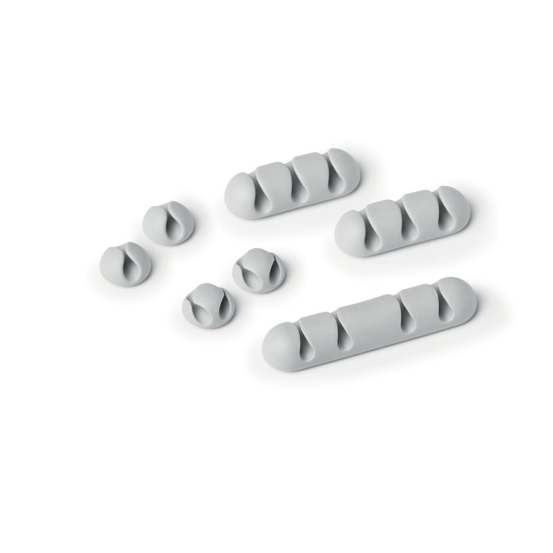 Durable Attache-câble adhésif Cavoline Clip Mix - Assortiment 7 clips - Gris