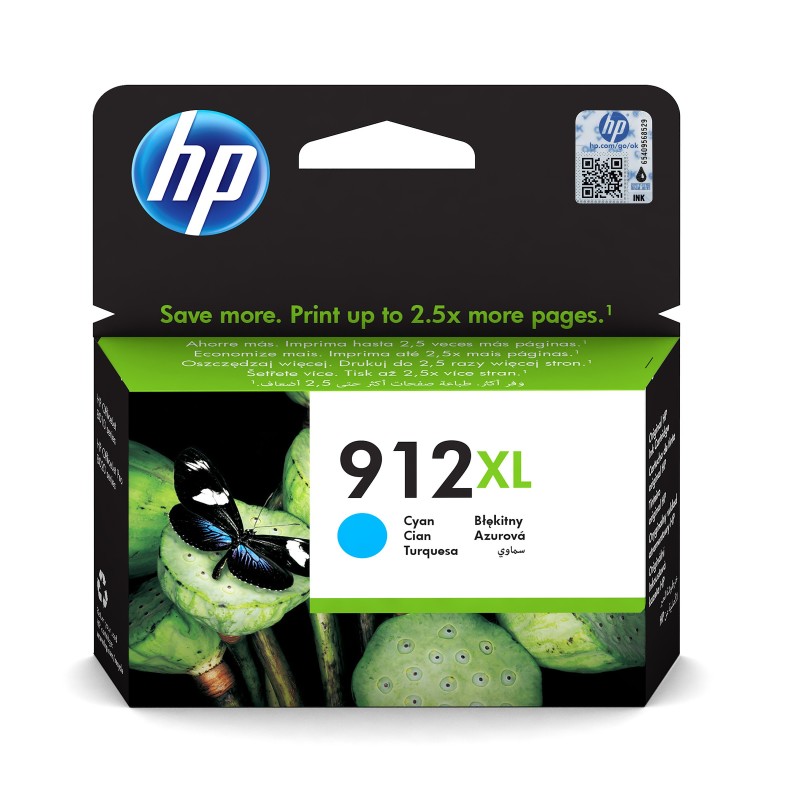 HP 912XL Cartouche d'encre authentique grande capacité 3YL81AE - Cyan