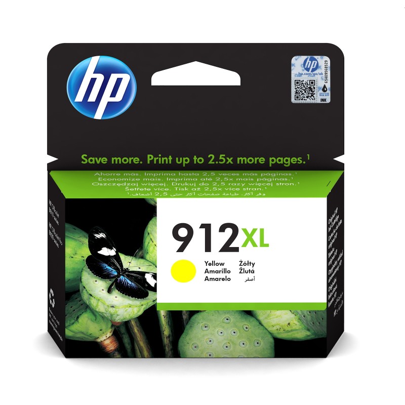 HP 912XL Cartouche d'encre authentique grande capacité 3YL83AE - Jaune