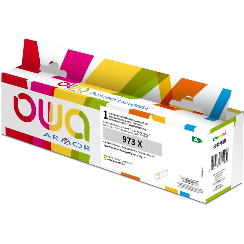 OWA Cartouche d'encre compatible HP 973X F6T83AE - K20712OW - Jaune