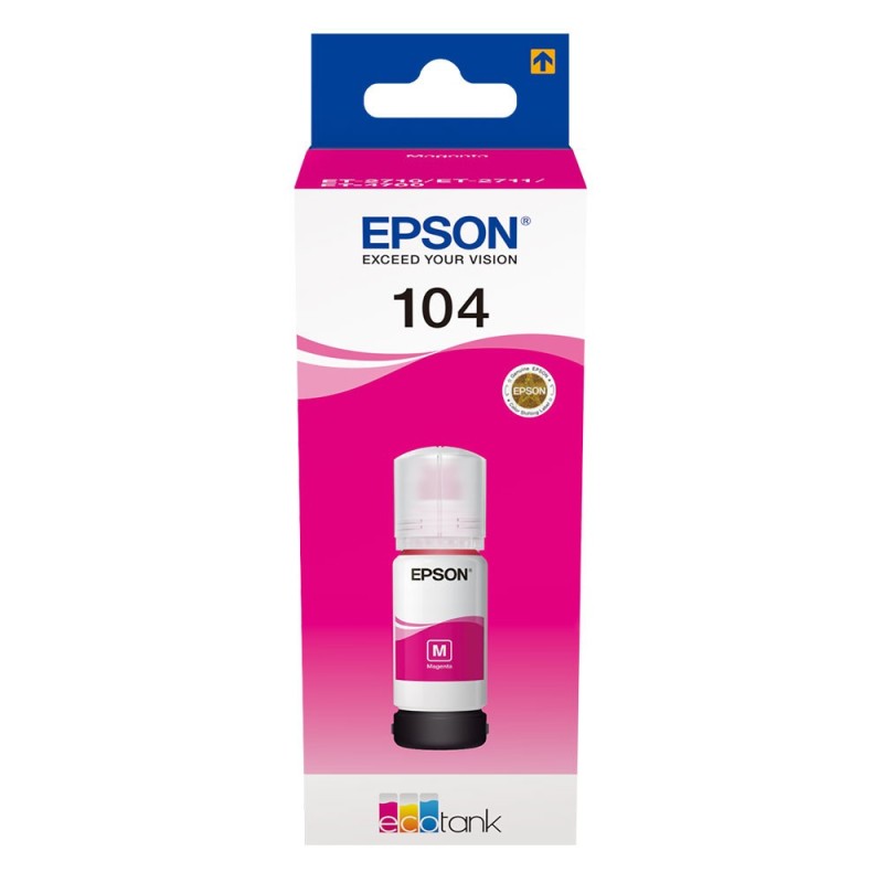 Epson 104 Bouteille d'encre originale EcoTank C13T00P340 - Magenta