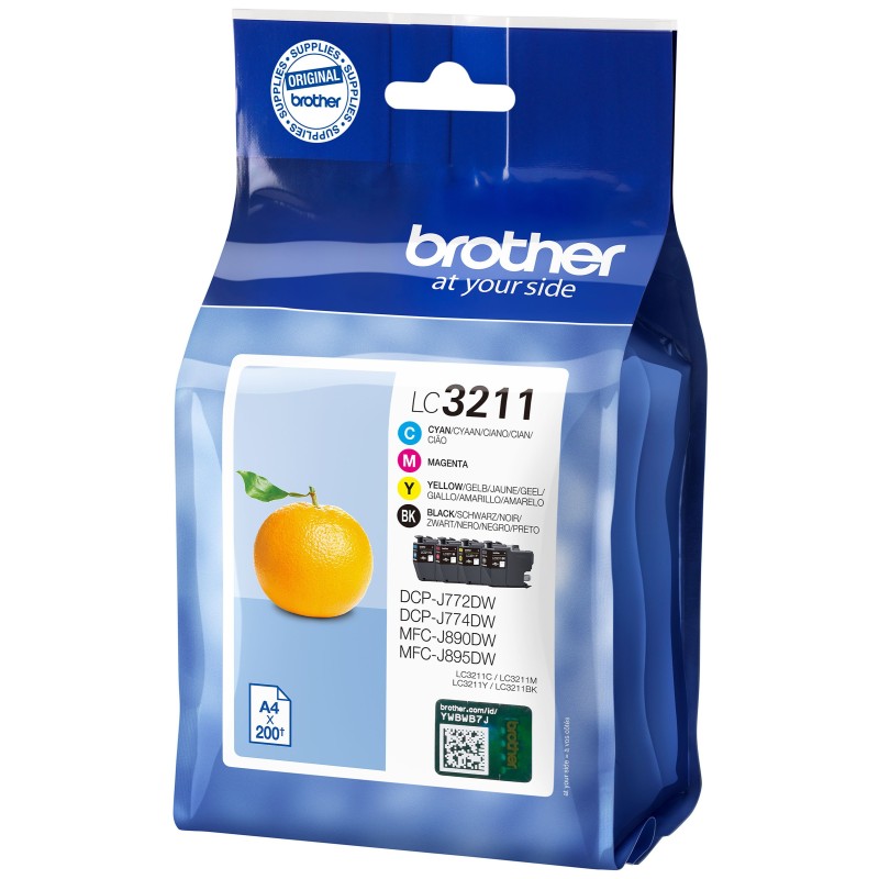 Brother LC3211 Cartouche d'encre originale - Pack de 4 (Noir, Cyan, Magenta, Jaune)