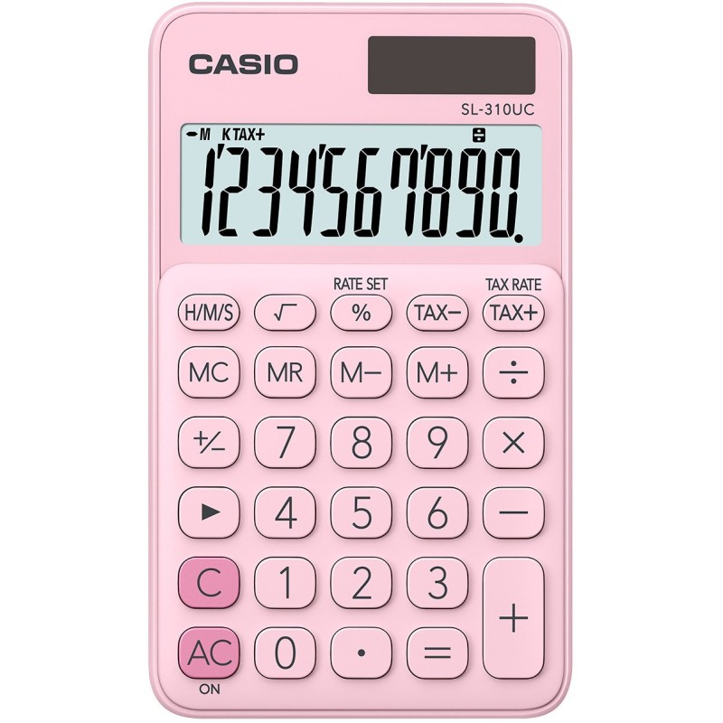 Casio Calculatrice de poche SL-310UC - 10 chiffres - Rose
