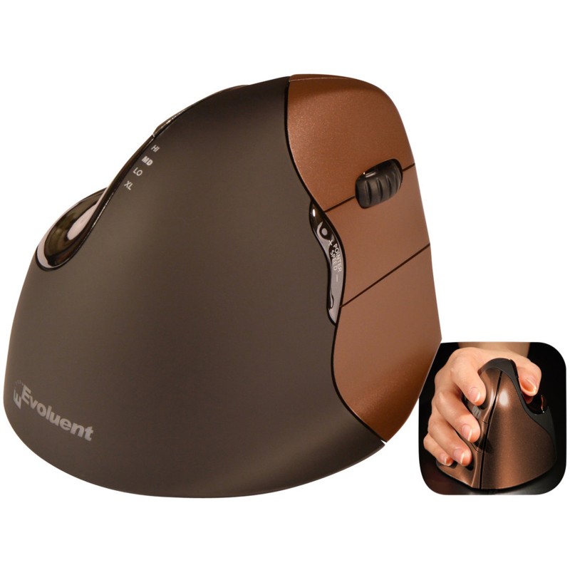 Bakker Elkhuizen Souris verticale Evoluent 4 sans fil Bluetooth droitier - Taille S