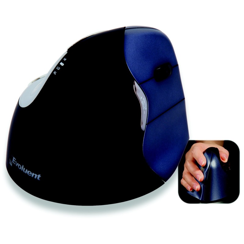 Bakker Elkhuizen Souris verticale Evoluent 4 sans fil Bluetooth droitier - Taille M