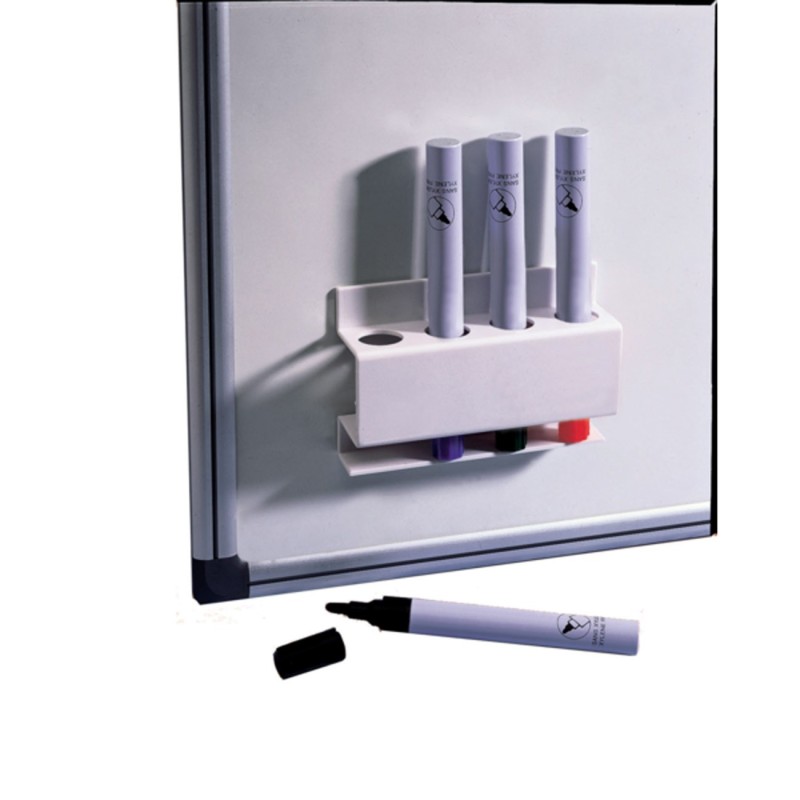 Nobo Porte-marqueurs magnétique rectangulaire 12,1 x 8,6 x 3,8 cm - Blanc