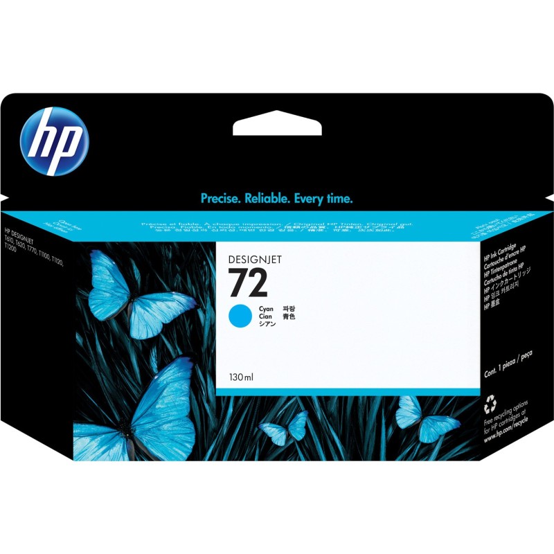 HP 72 Cartouche d'encre authentique C9371A - Cyan