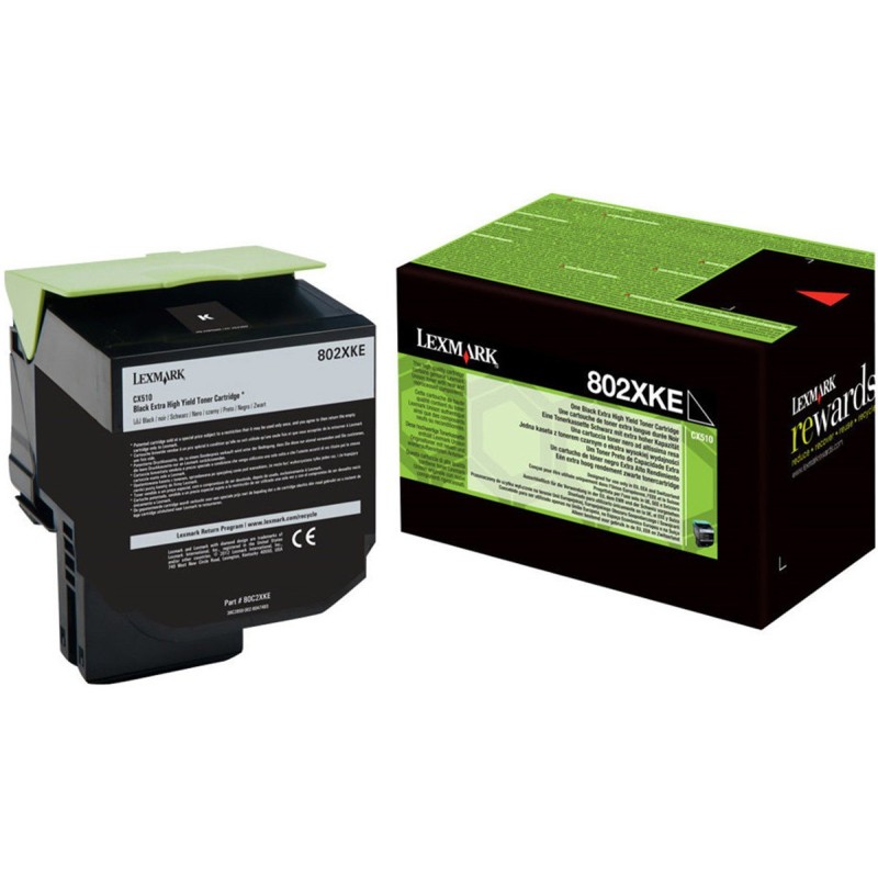 Lexmark Toner d'encre original 80C2XKE, grande capacité - Noir