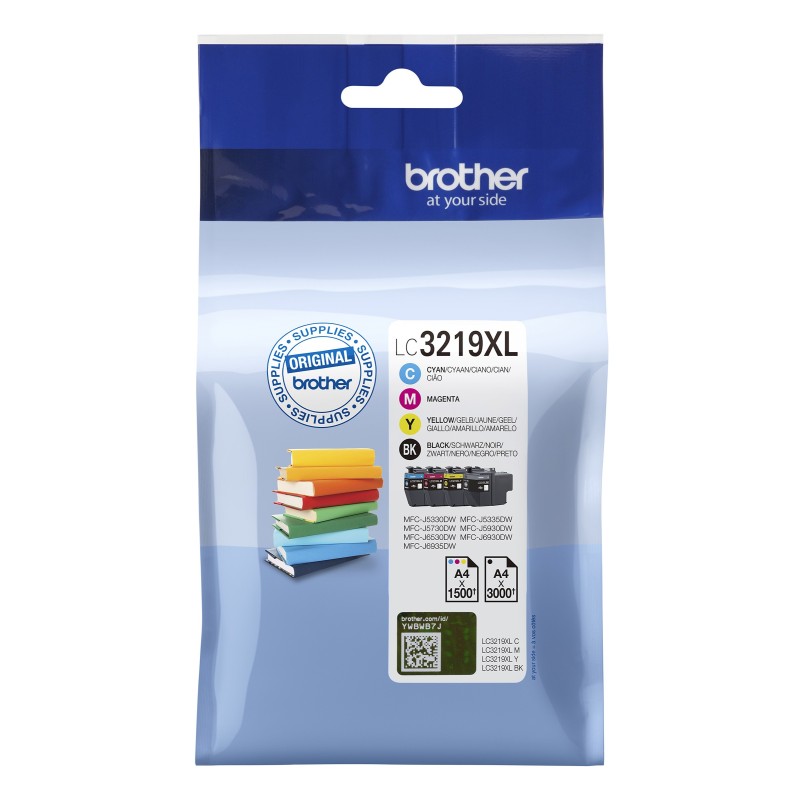 Brother LC3219XL Cartouche d'encre originale grande capacité - Pack de 4 (Noir, Cyan, Magenta, Jaune)
