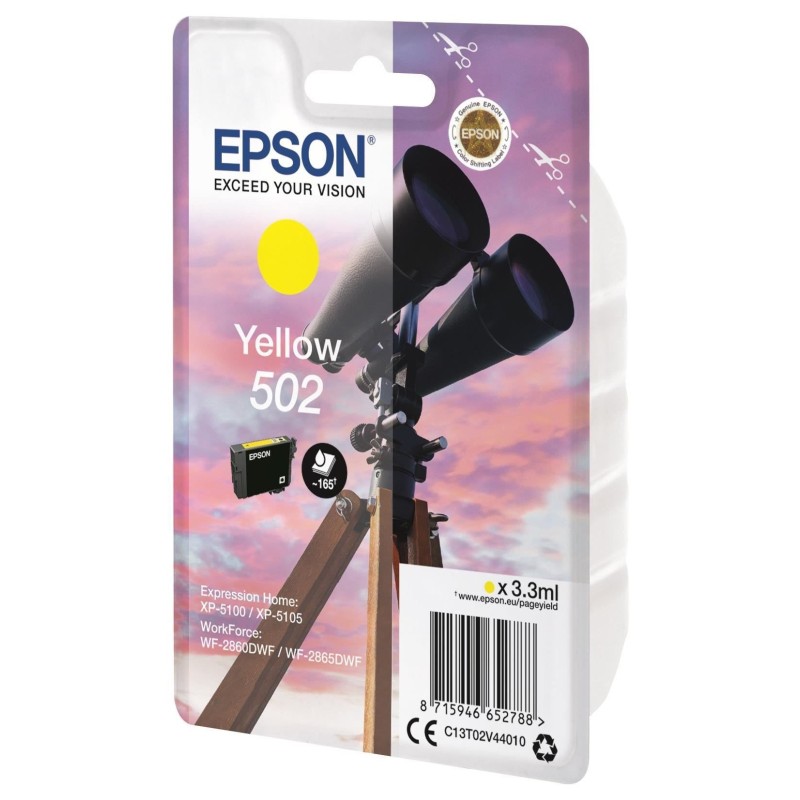 Epson 502 "Jumelles" Cartouche d'encre originale C13T02V44010 - Jaune