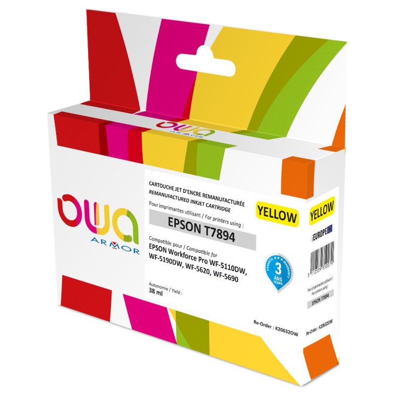 OWA Cartouche d'encre compatible EPSON T7894XXL - K20632OW - Jaune