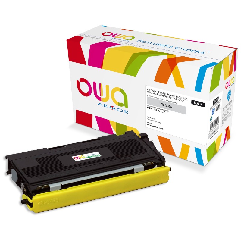 OWA Toner compatible BROTHER TN2005 - K15138OW - Noir