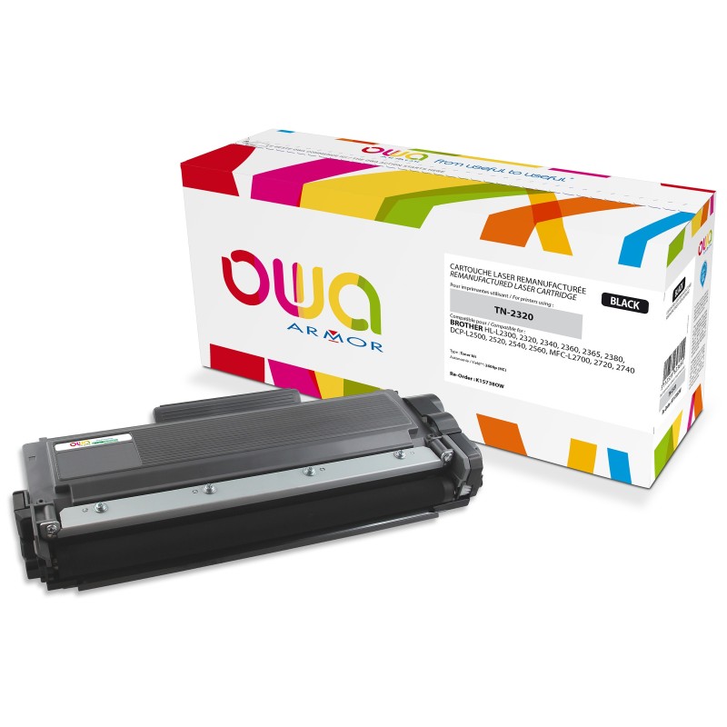 OWA Toner compatible BROTHER TN2320 - K15738OW - Noir