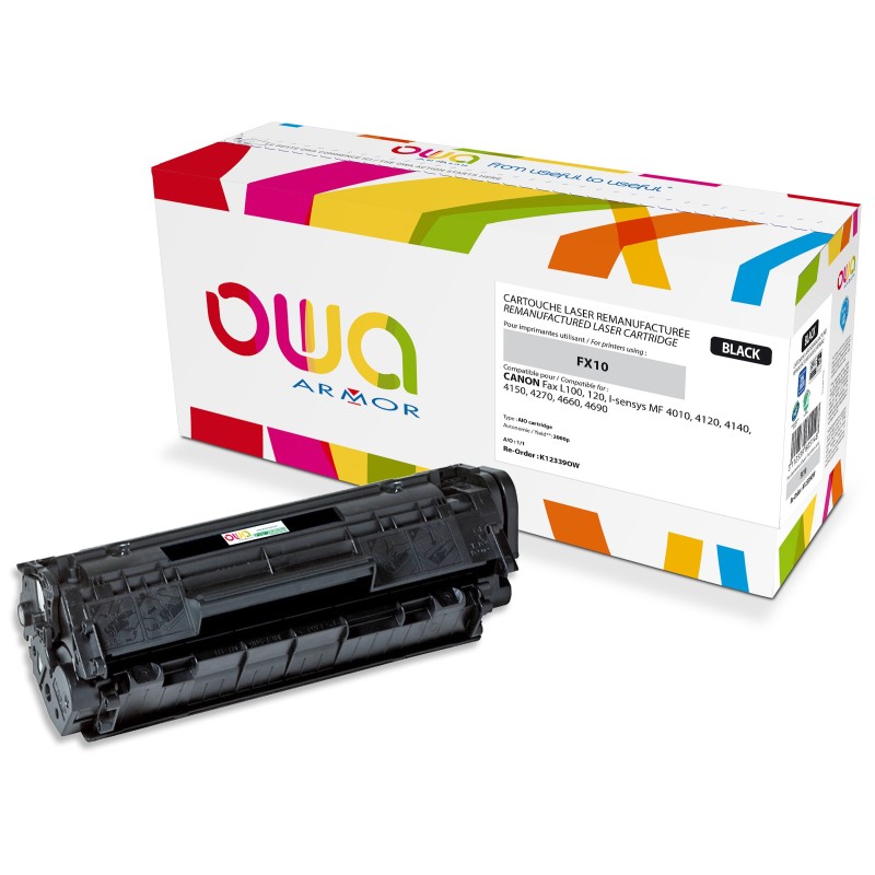 OWA Toner compatible CANON FX10 - K12339OW - Noir