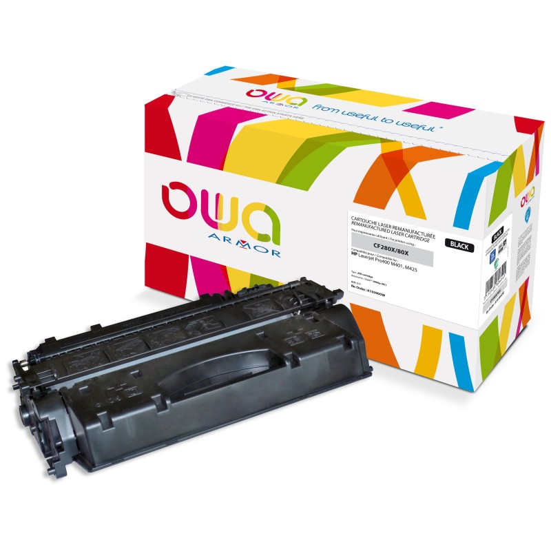 OWA Toner compatible HP 80X CF280X - K15590OW - Noir