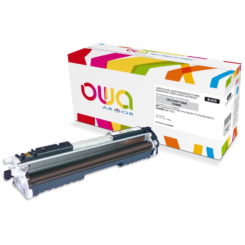 OWA Toner compatible HP 126A CE310A - K15408OW - Noir