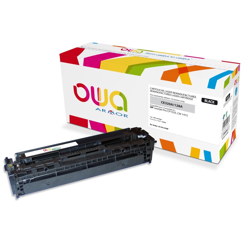 OWA Toner compatible HP 128A CE320A - K15413OW - Noir